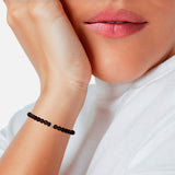 Armband Edelstahl Achat schwarz