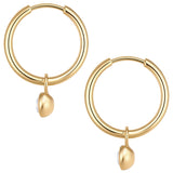 Creolen Edelstahl gelbgold Kristalle von Swarovski Opal