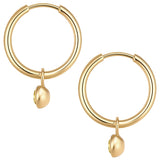 Creolen Edelstahl gelbgold Kristalle von Swarovski gelb
