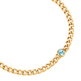 Armband Edelstahl gelbgold Kristalle von Swarovksi hellblau