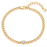 Armband Edelstahl gelbgold Kristalle von Swarovksi weiß