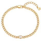 Armband Edelstahl gelbgold Kristalle von Swarovksi Opal