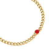 Armband Edelstahl gelbgold Kristalle von Swarovksi rot