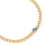 Armband Edelstahl gelbgold Kristalle von Swarovksi blau