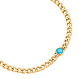 Armband Edelstahl gelbgold Kristalle von Swarovksi türkis