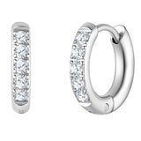 Creolen Edelstahl Kristalle von Swarovski® weiß