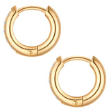 Creolen Edelstahl gelbgold Kristalle von Swarovski® weiß