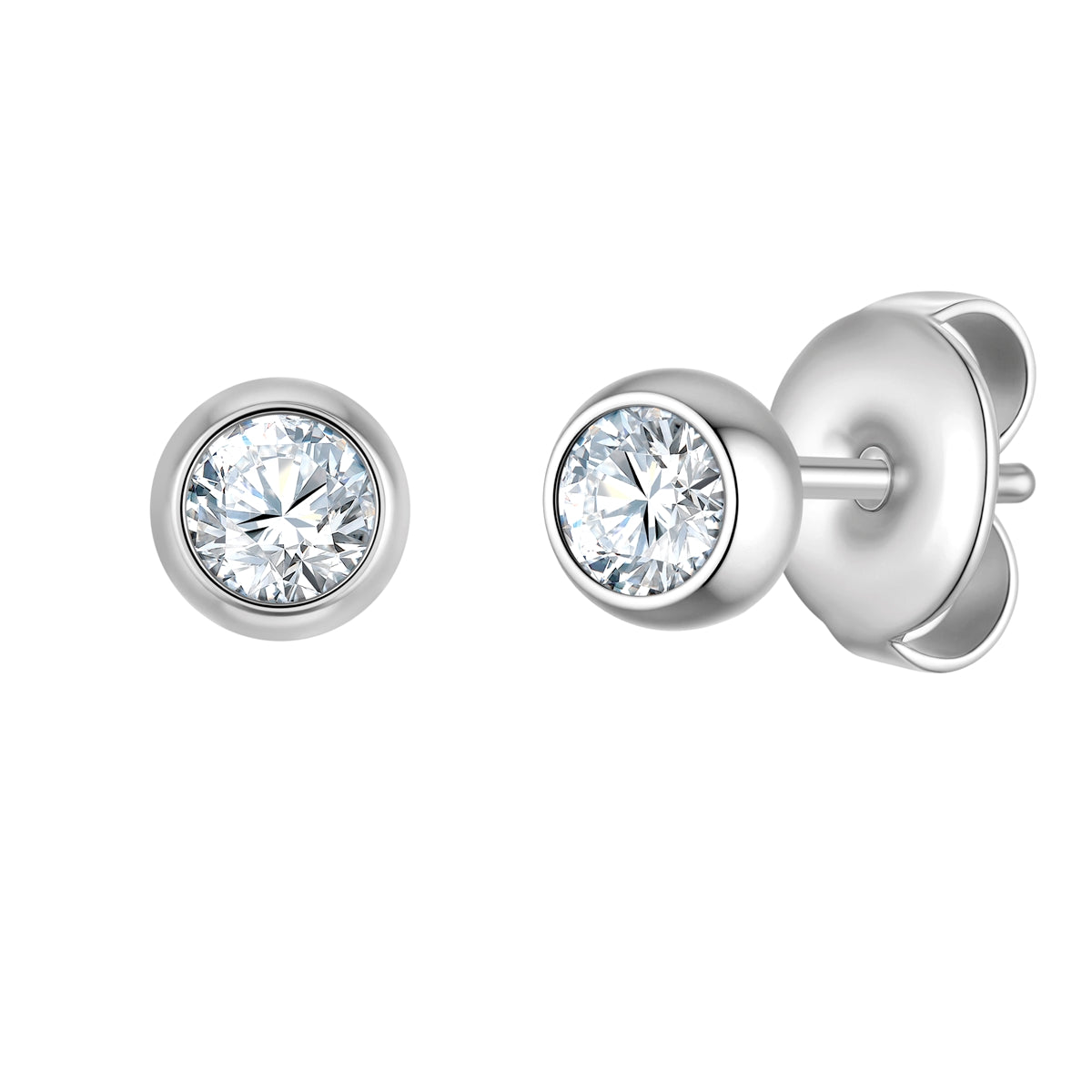 Ohrstecker Edelstahl Kristalle von Swarovski® weiß