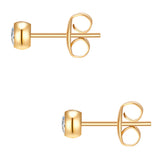 Ohrstecker Edelstahl gelbgold Kristalle von Swarovski® weiß