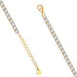 Armband gelbgold Zirkonia weiß