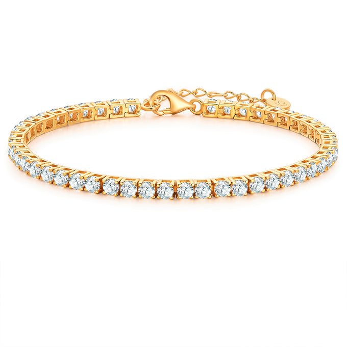 Armband gelbgold Zirkonia weiß