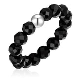 Ring Edelstahl Achat schwarz