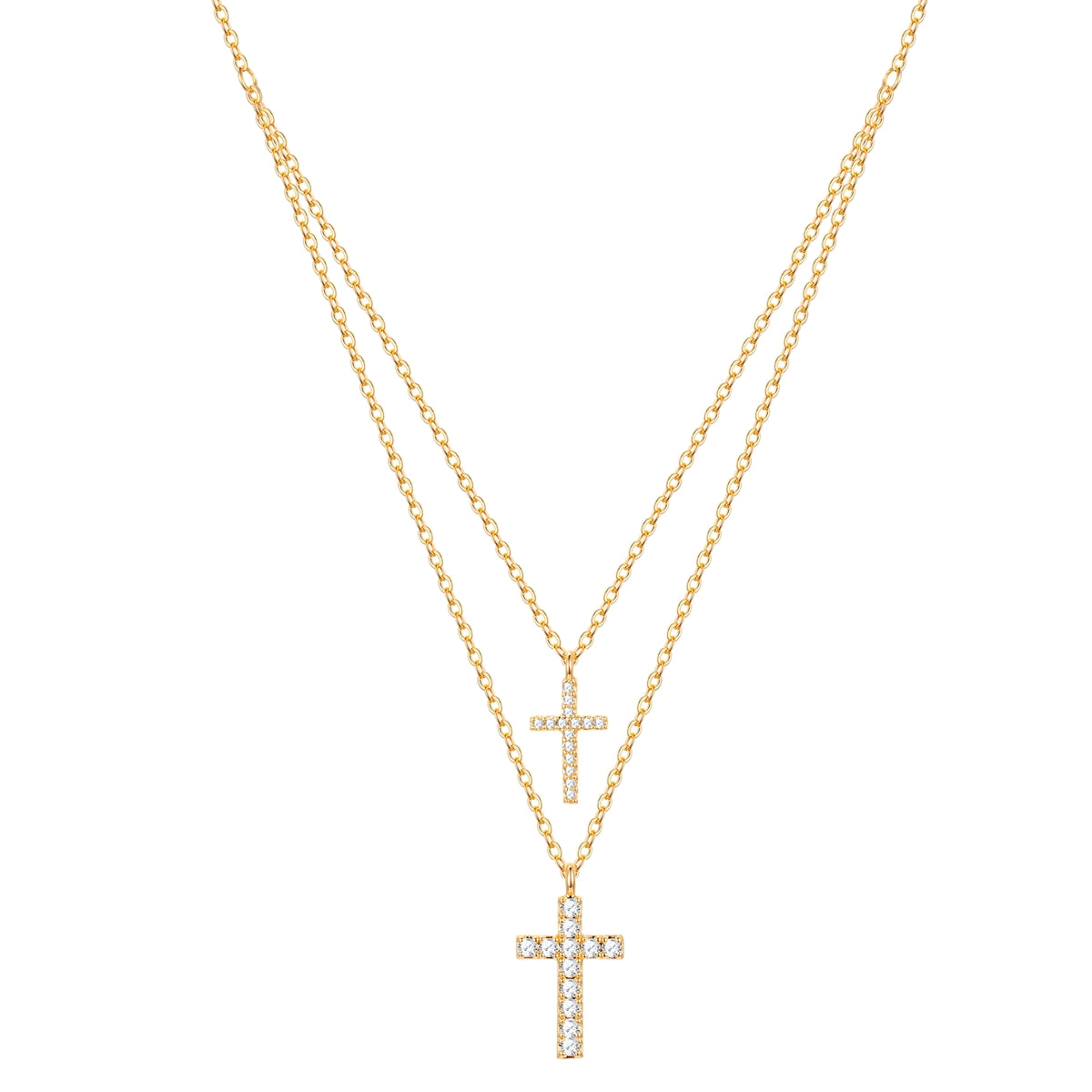 Kette mit Anhänger gelbgold Zirkonia weiß