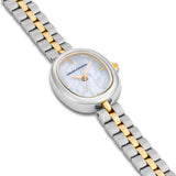 Damen Quarzuhr silber Edelstahl bicolor