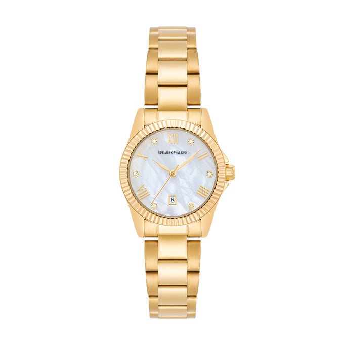 Damen Quarzuhr gelbgold Edelstahl gelbgold