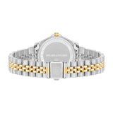 Damen Quarzuhr silber Edelstahl bicolor