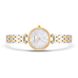 Damen Quarzuhr gelbgold Edelstahl bicolor