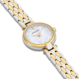 Damen Quarzuhr gelbgold Edelstahl bicolor