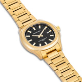 Herren Quarzuhr gelbgold Edelstahl gelbgold