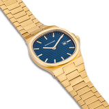Herren Quarzuhr gelbgold Edelstahl gelbgold