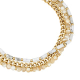 Armband Edelstahl gelbgold Türkis weiß Perlmutt weiß