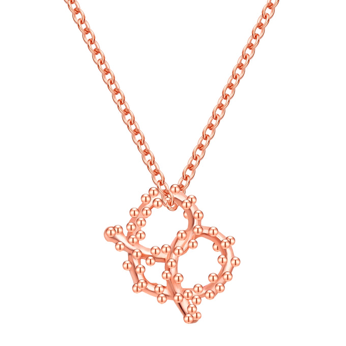 Kette mit Anhänger Edelstahl roségold