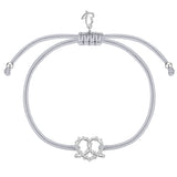 Armband Edelstahl Textil (silber)