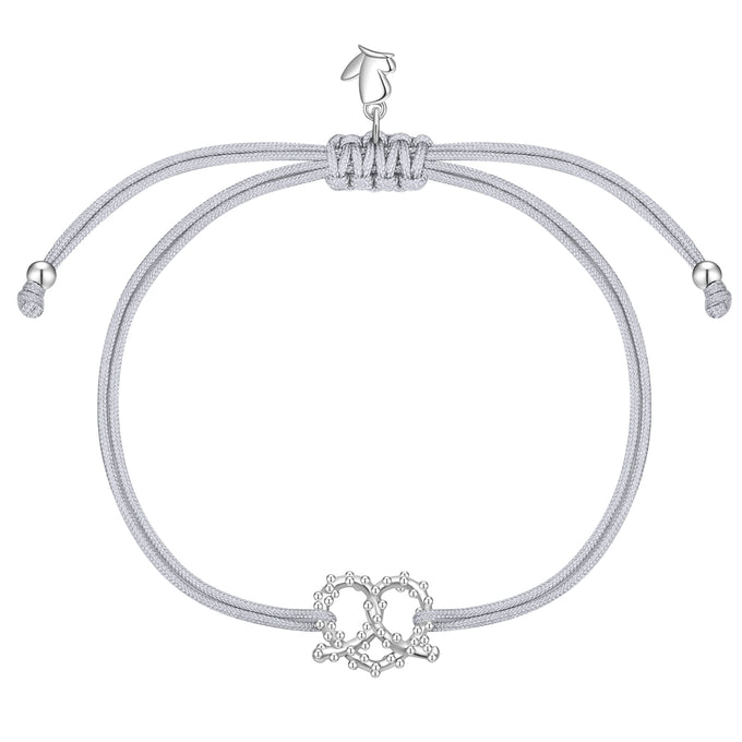 Armband Edelstahl Textil (silber)