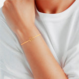 Armband Edelstahl gelbgold Textil (gelb)