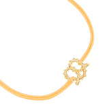 Armband Edelstahl gelbgold Textil (gelb)