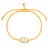 Armband Edelstahl gelbgold Textil (gelb)