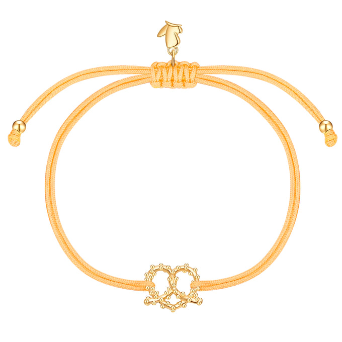 Armband Edelstahl gelbgold Textil (gelb)