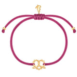Armband Edelstahl gelbgold Textil (altrosa)