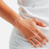 Armband Edelstahl Textil (rosa)
