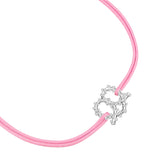 Armband Edelstahl Textil (rosa)