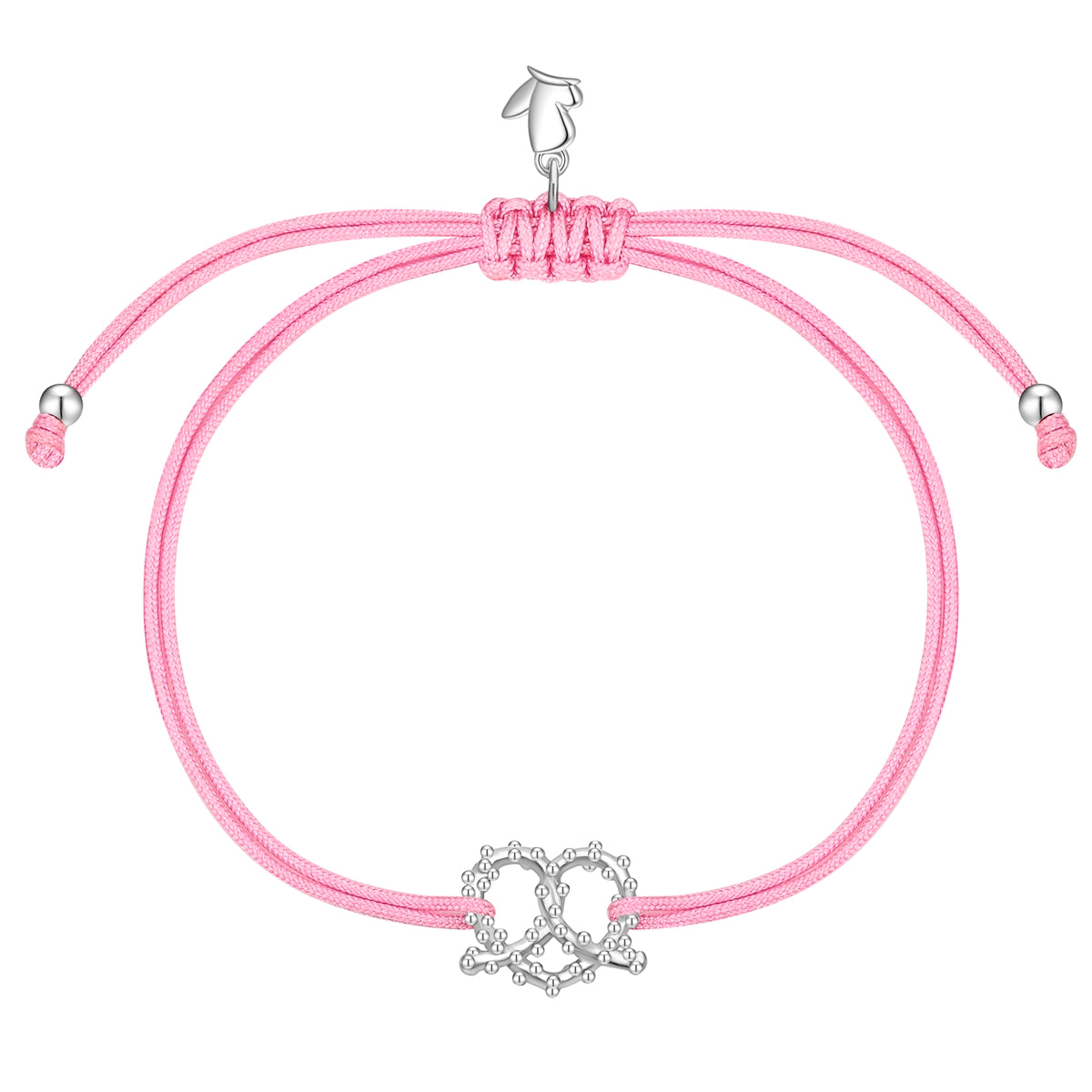 Armband Edelstahl Textil (rosa)