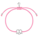 Armband Edelstahl Textil (rosa)