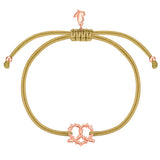 Armband Edelstahl roségold Textil (oliv)