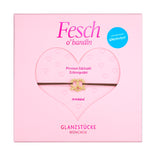 Armband Edelstahl gelbgold Textil (braun)