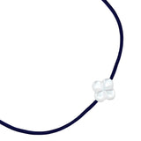Armband Edelstahl gelbgold Textil (blau) Perlmutt