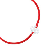 Armband Edelstahl gelbgold Textil (rot) Perlmutt