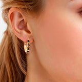 Creolen gelbgold Tigerauge braun