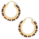 Creolen gelbgold Tigerauge braun