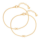 2er Set Armbännder Edelstahl gelbgold - Freundschaft