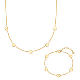 Set (Kette + Armband) Edelstahl gelbgold - Mama