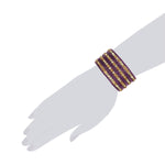 Armband Aventurin braun Metallbead gold