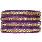 Armband Aventurin braun Metallbead gold