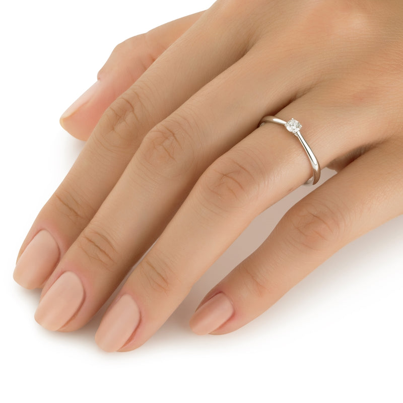 Ring Sterling Silber Diamant weiß