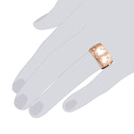 Ring Edelstahl roségold verziert mit Kristallen von Swarovski® weiß