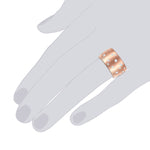 Ring Edelstahl roségold verziert mit Kristallen von Swarovski® weiß